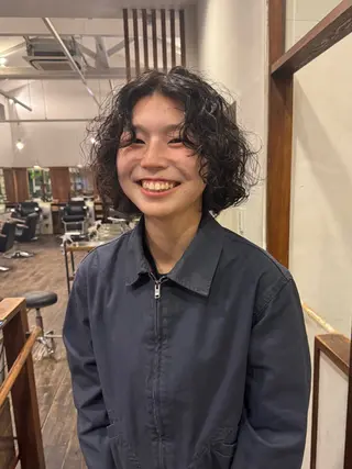 ミディアム パーマ MOK大阪梅田店 Asahiのヘアスタイル