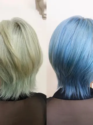 ショート カラー ✨デザインカラー✨ ハイトーン　森貴章のヘアスタイル