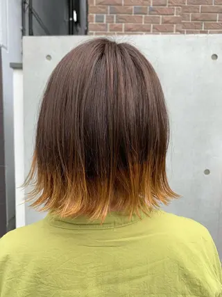 ミディアム カラー 鈴木 令子のヘアスタイル