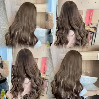 ロング カラー 韓国風ハッシュカット 似合わせレイヤー池袋のヘアスタイル