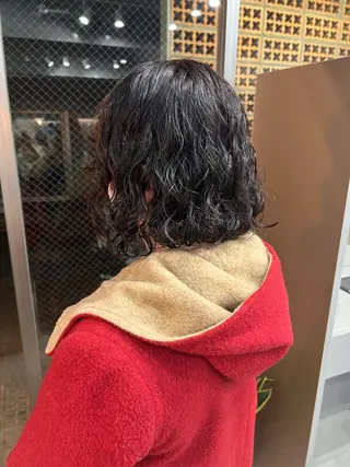 ミディアム パーマ ショートボブ/似合 わせショート/表参道のヘアスタイル