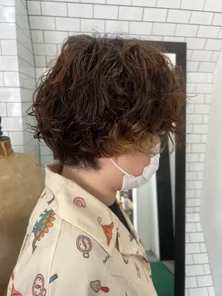 ショート 紙屋町ショート /ボブ　パーマ河内蓮のヘアスタイル