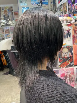 セミロング 似合わせカット/ デザインカラー🦄のヘアスタイル