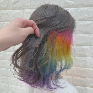 ミディアム ブリーチ&エクステ 🥀ケアカラー特化のヘアスタイル