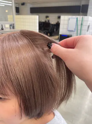 ショート カラー ヘアアレンジ 💗横浜美容室 💗HARUNAのヘアスタイル