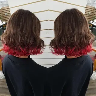 ミディアム 今中 小百合のヘアスタイル