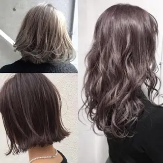 セミロング カラー パーマ ヘアアレンジ 【公式】amble luxe池袋東口🩷のヘアスタイル