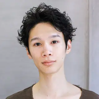 パーマ メンズ 藤川迅 曲がる縮毛矯正のヘアスタイル