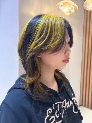 セミロング ブリーチ🌟リタッチ 🎠KANON🎡のヘアスタイル