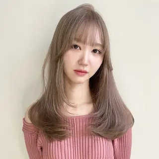 セミロング カラー risako🇰🇷 韓国ヘア/レイヤーのヘアスタイル