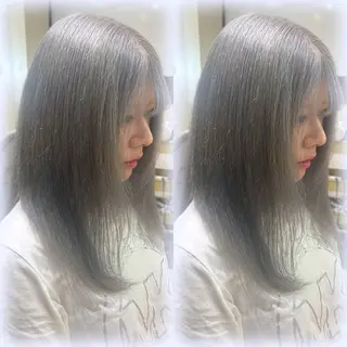 ミディアム カラー 猪妻 采蘭のヘアスタイル