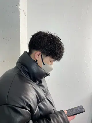 メンズ 縮毛矯正、 押野七大のヘアスタイル