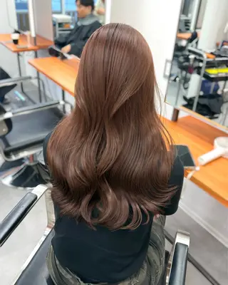 ロング カラー ミルクティーベージュ ❤︎レイヤー　MIAのヘアスタイル