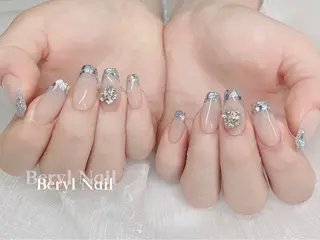 セミロング Beryl Nail 新大久保のネイルデザイン