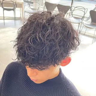パーマ ヘアアレンジ メンズ 梅田/メンズパーマ /短髪/田中崇奨のヘアスタイル