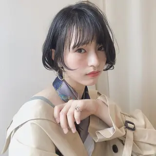 ショート カラー ヘアアレンジ マツエク・マツパ 透明感カラー🫧ヘア セット🫧松本菜月の眉毛・アイブロウイメージ