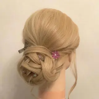 セミロング ヘアアレンジ ヘアセット/着付け 専門店☆Alludyのヘアスタイル