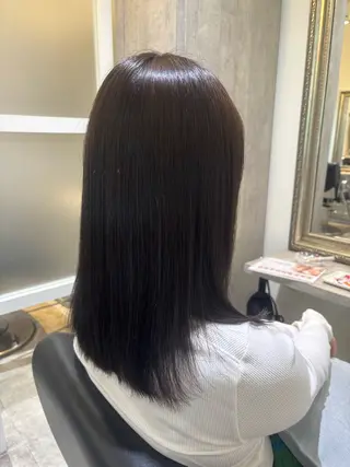 セミロング カラー ヤナ ドリのヘアスタイル