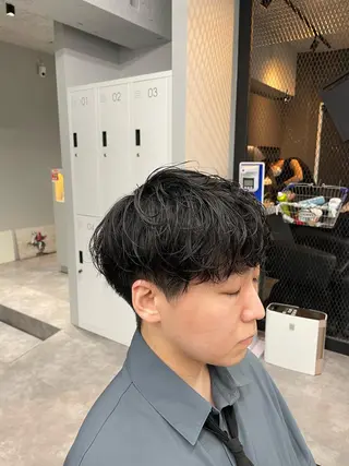 ショート パーマ ヘアアレンジ メンズ ⚡️王道メンズ⚡️ 北千住駅近!のヘアスタイル