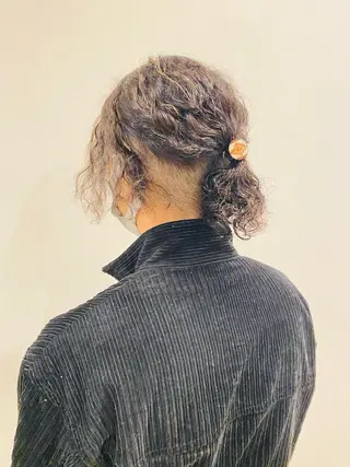 ミディアム パーマ メンズ 丸田 幹太のヘアスタイル