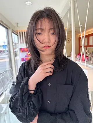 セミロング カラー balance.三宅 星哉のヘアスタイル