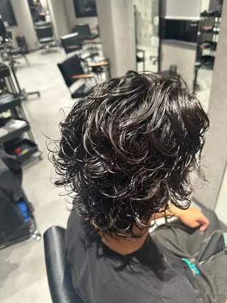 ミディアム パーマ ヘアアレンジ メンズ メンズヘア静岡 ✂︎Ryuheiのヘアスタイル