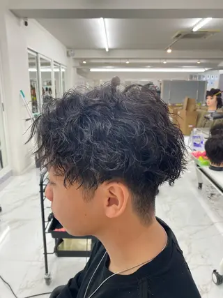 ミディアム カラー パーマ ヘアアレンジ メンズ キッズ 茶屋町メンズサロン 小野湧翔のヘアスタイル