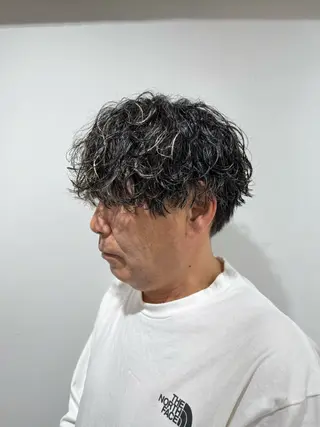 ミディアム パーマ メンズ 立川メンズ特化/ パーマ職人/氣田瞬介のヘアスタイル