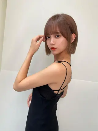 ミディアム レイヤー/ハッシュ 渋谷/サッタのヘアスタイル