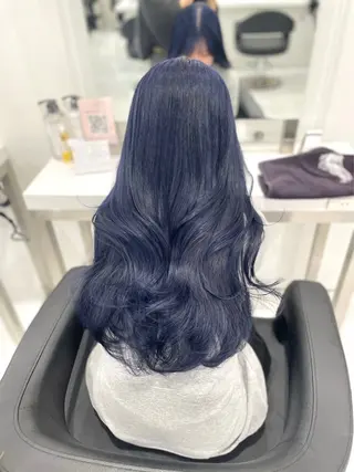 ロング カラー 渋谷人気1位✨カラー 縮毛、髪質改善のヘアスタイル