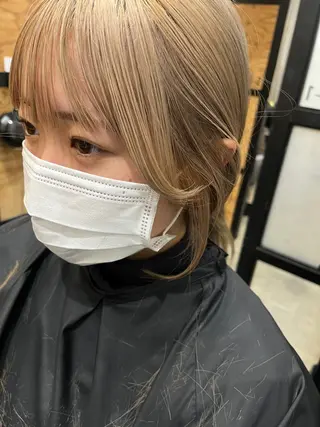セミロング カラー 久木原 ゆりのヘアスタイル
