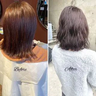 ミディアム パーマ 日高 香織のヘアスタイル