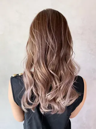 ロング カラー パーマ ヘアアレンジ ITbyALBUM 中野店のヘアスタイル