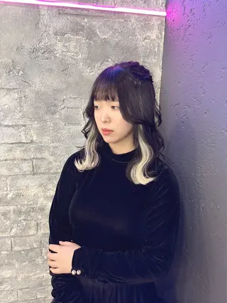 セミロング カラー ヘアアレンジ ️韓国ヘア／レイヤー カットYūka❤️のヘアスタイル