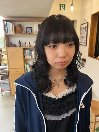 ミディアム パーマ 宇野澤 銘のヘアスタイル