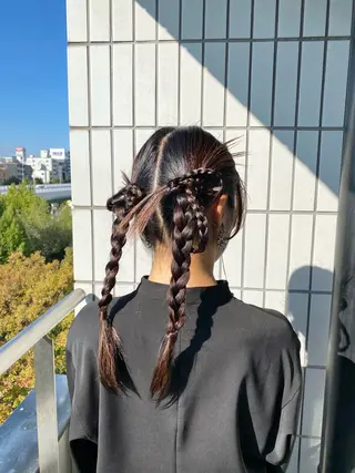ロング ヘアアレンジ 💫miyu💫デザ インカラー/アレンジのヘアスタイル