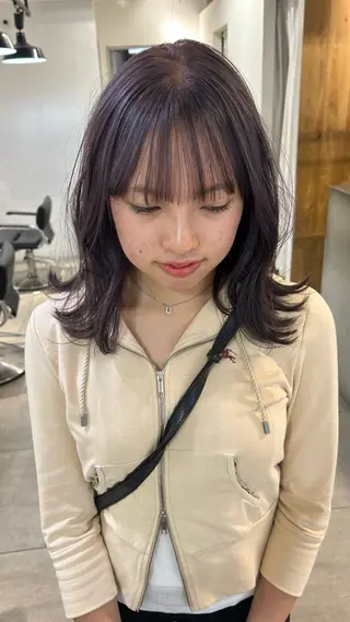 ミディアム カラー じゅわっと暖色カラー 🍊Moemiのヘアスタイル