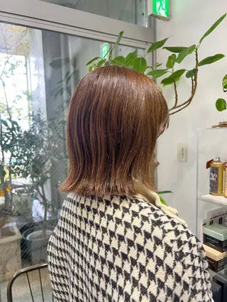 ミディアム カラー 🌷ショートレイヤー ヘッドスパ🌷鈴木のヘアスタイル