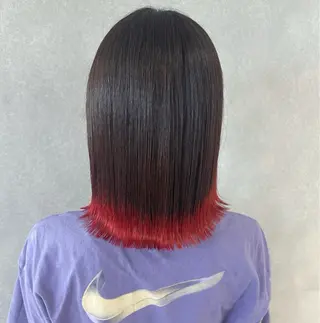 ミディアム カラー 唐澤 千尋のヘアスタイル