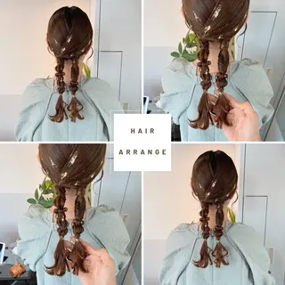 セミロング ヘアアレンジ ブリーチなしカラー/ 髪質改善/寺門束のヘアスタイル