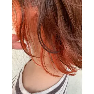 ミディアム カラー 艶髪・酸性ストレート フリツのヘアスタイル