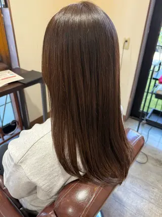 ロング 一宮　　透明感カラー 髪質改善　ヘッドスパのヘアスタイル