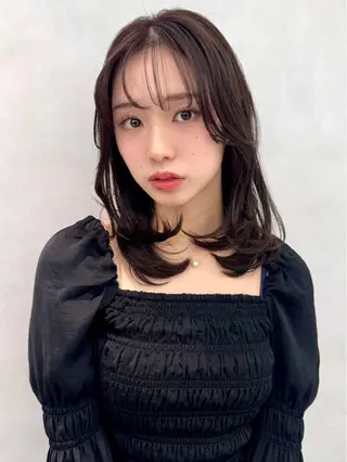 ミディアム カラー レイヤー×韓国 🇰🇷鈴木啓太のヘアスタイル