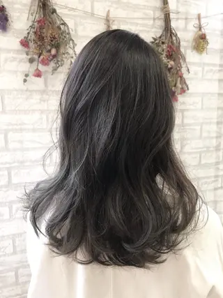 ロング カラー クボキ サヤのヘアスタイル