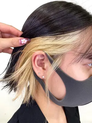 セミロング カラー ヘアアレンジ TSUNA 🌙 Lim 五反田のマツエク・マツパデザイン