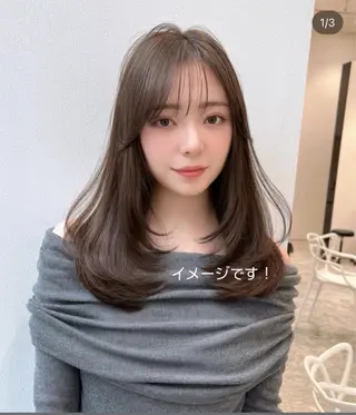 ミディアム 上品な透明感カラー 🫧renのヘアスタイル