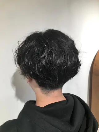 ショート パーマ メンズ 高橋 英彦のヘアスタイル