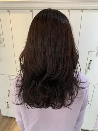 セミロング カラー 安村 美奈のヘアスタイル
