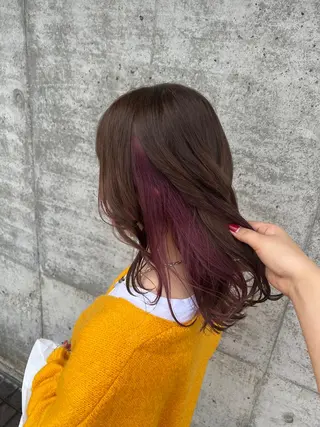 セミロング alu yuinaのヘアスタイル