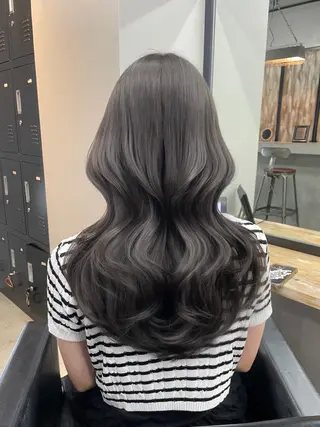 ロング カラー 新宿/韓国ヘア/ 髪質改善ストレートのヘアスタイル
